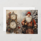 satan claus vader kerst decoupage feestdagenkaart (Voorkant / Achterkant)