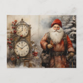  satan claus vader kerst decoupage feestdagenkaart (Voorkant)