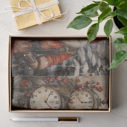 satan claus vader kerst decoupage tissuepapier (Geschenk)