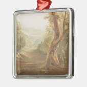 Satan Contemplating Adam en Eva in Paradise, van Metalen Ornament (Links)