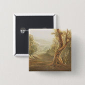 Satan Contemplating Adam en Eva in Paradise, van Vierkante Button 5,1 Cm (Voorkant /achterkant)