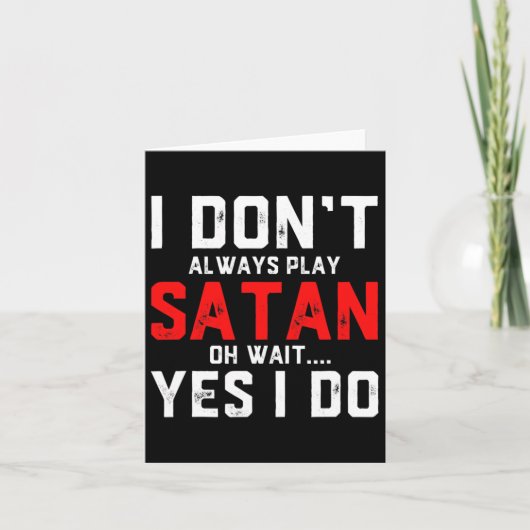 Satan Costume Devil Halloween Costume Satan Kaart (Voorkant)