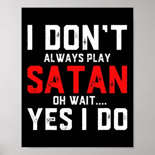 Satan Costume Devil Halloween Costume Satan Poster (Voorkant)
