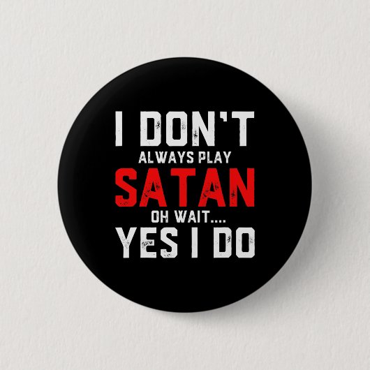 Satan Costume Devil Halloween Costume Satan Ronde Button 5,7 Cm (Voorkant)