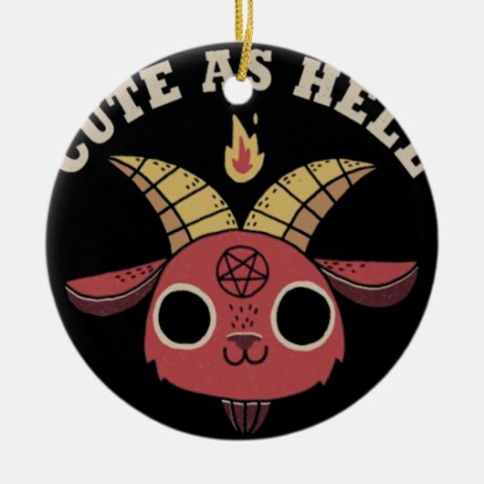 Satan Cute as Hell Keramisch Ornament (Voorkant)