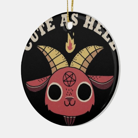 Satan Cute as Hell Keramisch Ornament (Links)