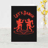 Satan Dance Baphomet Occult Satanisme Kaart (Gele Bloem)