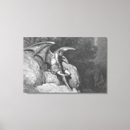 Satan denken uitgerekt canvas kunst