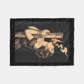 Satan Duivel Hel met vlammen Sigaret Occul Fleece Deken (Voorkant (Horizontaal))