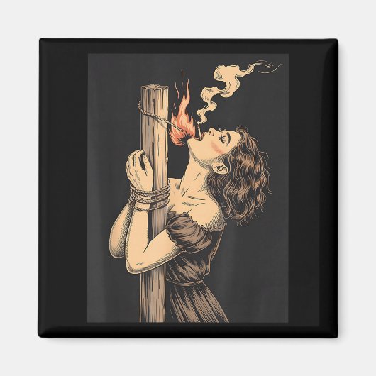 Satan Duivel Hel met vlammen Sigaret Occul Magneet (Voorkant)