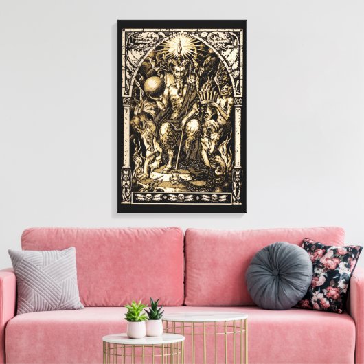 Satan Enthroned 16x24 Canvas Wall Art (Insitu (Woonkamer))