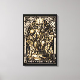 Satan Enthroned 16x24 Canvas Wall Art