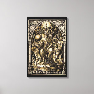 Satan Enthroned 16x24 Canvas Wall Art