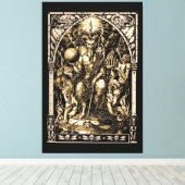 Satan Enthroned ENORME 40 "x60" Canvas Afdruk (Insitu (Houten vloer))