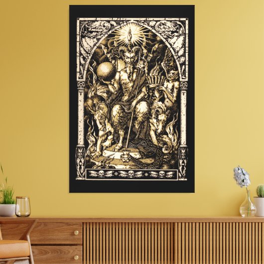 Satan Enthroned ENORME 40 "x60" Canvas Afdruk (Insitu (Woonkamer))