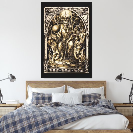 Satan Enthroned ENORME 40 "x60" Canvas Afdruk (Insitu (Slaapkamer))