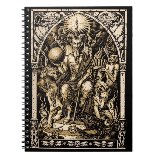 Satan Enthroned Spiral notebook Notitieboek (Voorkant)