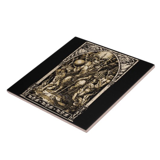 Satan Enthroned Tegeltje (Zijkant)