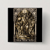 Satan Enthroned Vierkante Button 5,1 Cm (Voorkant)