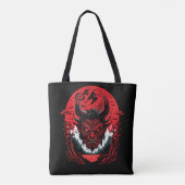 Satan Evil Face | Demon Head grafisch ontwerp Tote Bag (Achterkant)