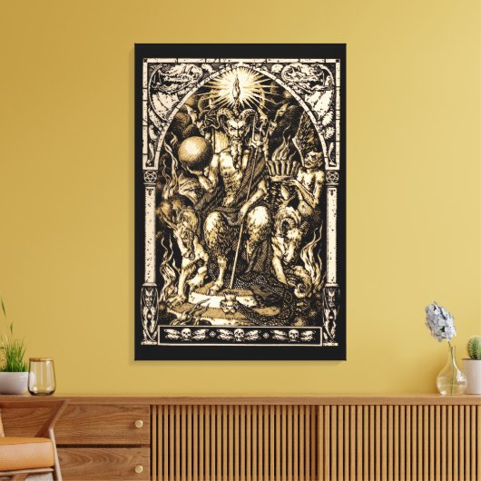 Satan getroonde 24x36 Canvas kunst aan de muur (Insitu (Woonkamer))