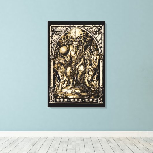 Satan getroonde 24x36 Canvas kunst aan de muur (Insitu (Houten vloer))