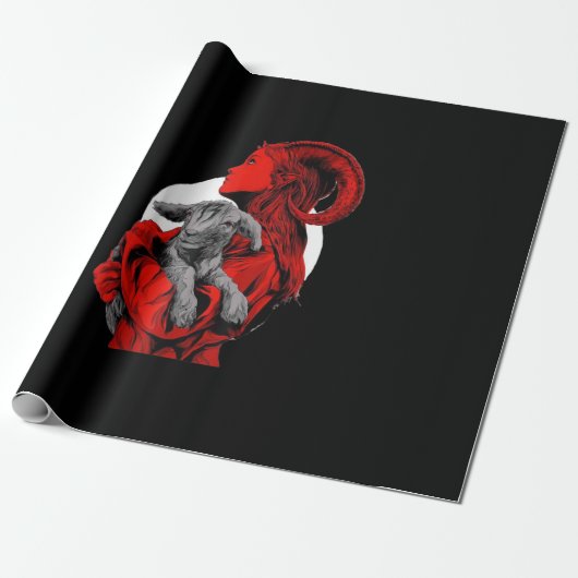 Satan Goat Gift Cadeaupapier (Uitgerold)