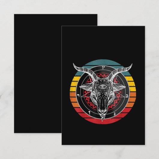 Satan Goat, Goat Gift Bedankkaart (Voorkant / Achterkant)