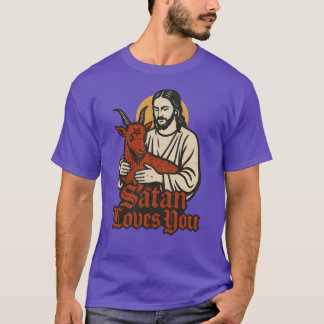 Satan houdt van je satanische duistere humor t-shirt