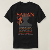 Satan houdt van me Baphomet Devil 666 Scapegoat Ag T-shirt (Design voorkant)