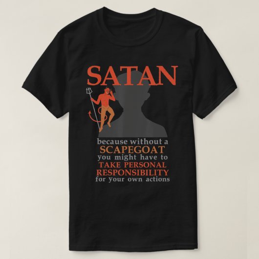 Satan houdt van me Baphomet Devil 666 Scapegoat Ag T-shirt (Design voorkant)