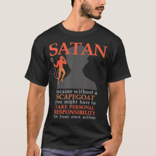 Satan houdt van me Baphomet Devil 666 Scapegoat Ag T-shirt