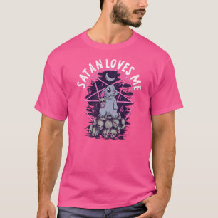 Satan houdt van me satanisme 1 t-shirt