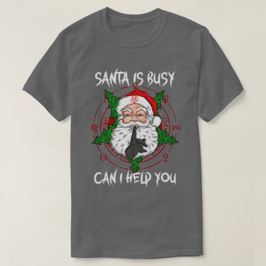 Satan is bezig Kan ik helpen 4 T-shirt (Design voorkant)