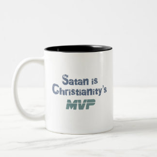 Satan is de MVP van het christendom Tweekleurige Koffiemok