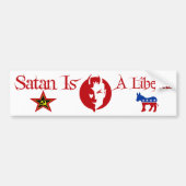 Satan is een liberaal bumpersticker (Voorkant)