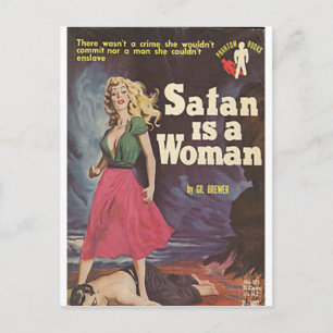 satan is een vrouw! briefkaart