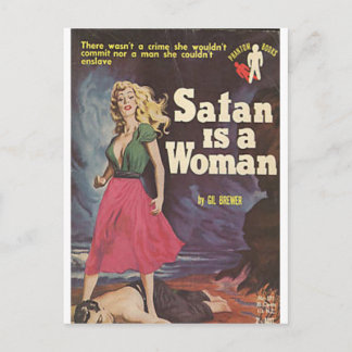 satan is een vrouw! briefkaart