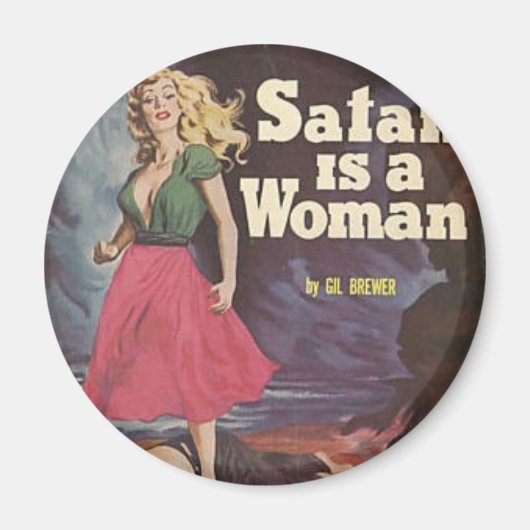 satan is een vrouw! magneet (Voorkant)