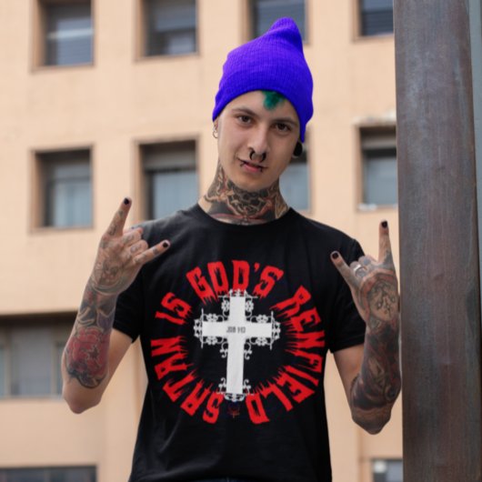 SATAN IS GODS RENFIELD BLOODY HALLOWEEN T-SHIRT