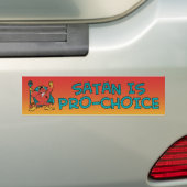 Satan is pro-keuze bumpersticker (Op auto)