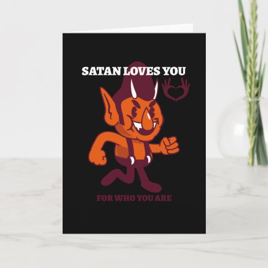 Satan loves you for who you are kaart (Voorkant)