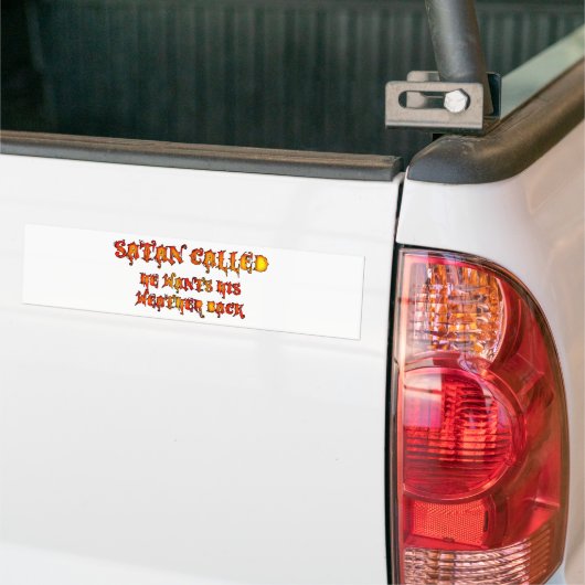 Satan noemde de hittegolf 2011 bumpersticker (Op Truck)
