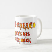 Satan noemde de hittegolf 2011 koffiemok (Voorkant rechts)