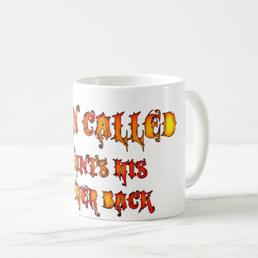 Satan noemde de hittegolf 2011 koffiemok (Voorkant rechts)