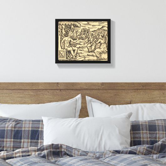 Satan onderwijst zijn heksen 8x10 canvas afdruk (Insitu (Slaapkamer))
