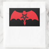 SATAN Pentagram Rechthoekige Sticker (Tas)