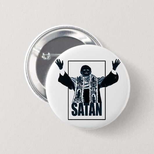 SATAN Pope Ronde Button 5,7 Cm (Voorkant /achterkant)