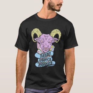 Satan respecteert voornaamwoorden 2023 trans vlag  t-shirt