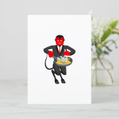 Satan Roasts Sinners Evil Invitation Kaart